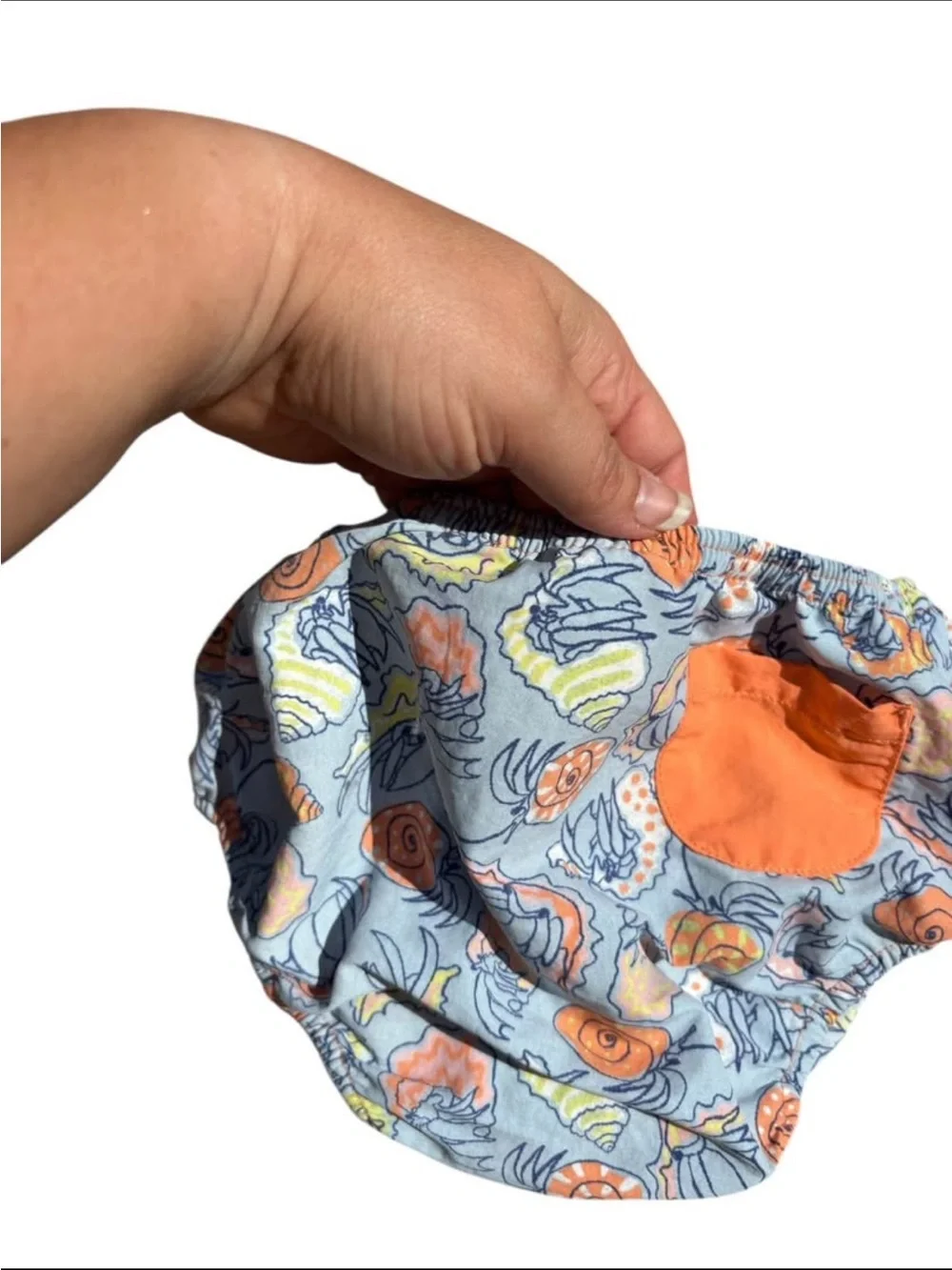 Patagonia Blue Seashell Print Swim Diaper Cover